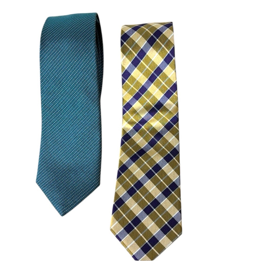 Bundle of 2 BEN SHERMAN Silk Ties both 100% silk men ties 3 inch wide 55 inches